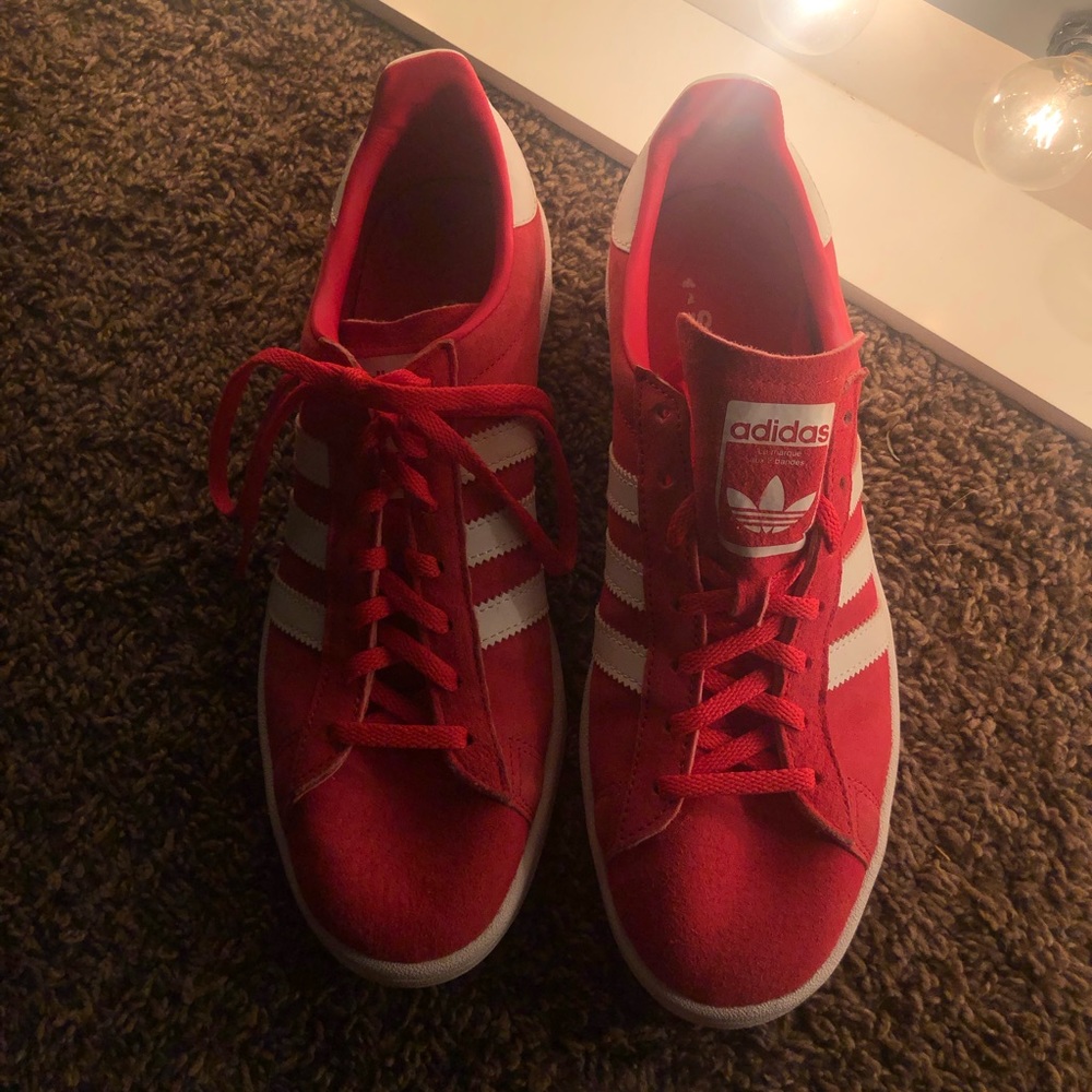 Red Women’s Red Adidas Campus Sneakers